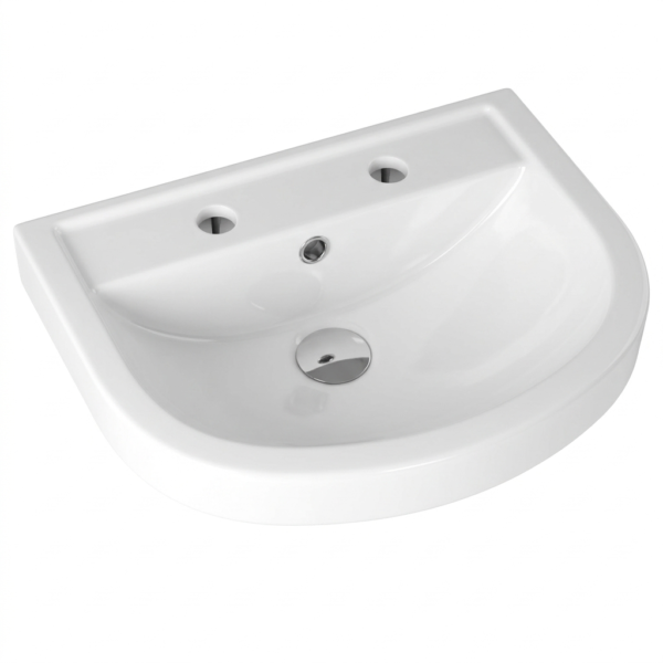 Quantum Round Short Projection Semi-Recessed Washbasin